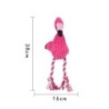 Dog / cat training toy - chew / teeth cleaning - cotton rope - pink flamingoToys