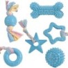 Dogs / cats training toys - with rope - chewable / teeth cleaning - 6 piecesToys