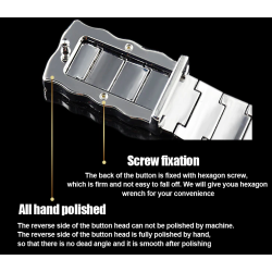 Luxurious stainless steel belt - punk style - buckle with pantherBelts