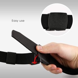 Anti theft belt - with hidden zipper - unisex - 120cmBelts