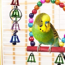 Toys for birds / parrots - cage - swing - hanging bridge - wooden beads - 10 piecesBirds
