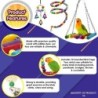 Toys for birds / parrots - cage - swing - hanging bridge - wooden beads - 10 piecesBirds