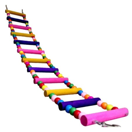 Colorful wooden drawbridge - toy for birds / parrotsBirds
