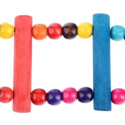 Colorful wooden drawbridge - toy for birds / parrotsBirds