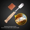 Bread / dough cutter - razor - curved knife - with blades / protective coverBakeware