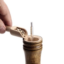Wooden salt / pepper / herbs grinder - adjustable coarseness - ceramic rotorMills - Grinders