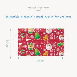 Protective face / mouth masks - disposable - 3-ply - for children - christmas print - 50 piecesMouth masks