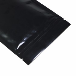Aluminum resealable foil bags - double sided - with ziplock - glossy black - 100 piecesKitchen