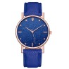Luxurious women's quartz watch - leather strap - with rhinestonesWatches