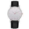 Luxurious women's quartz watch - leather strap - with rhinestonesWatches
