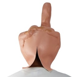 Latex face mask - full face - for Halloween / masquerades - middle fingerMasks