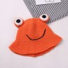 Warm knitted hat - bucket style - with toad's eyesHats & caps