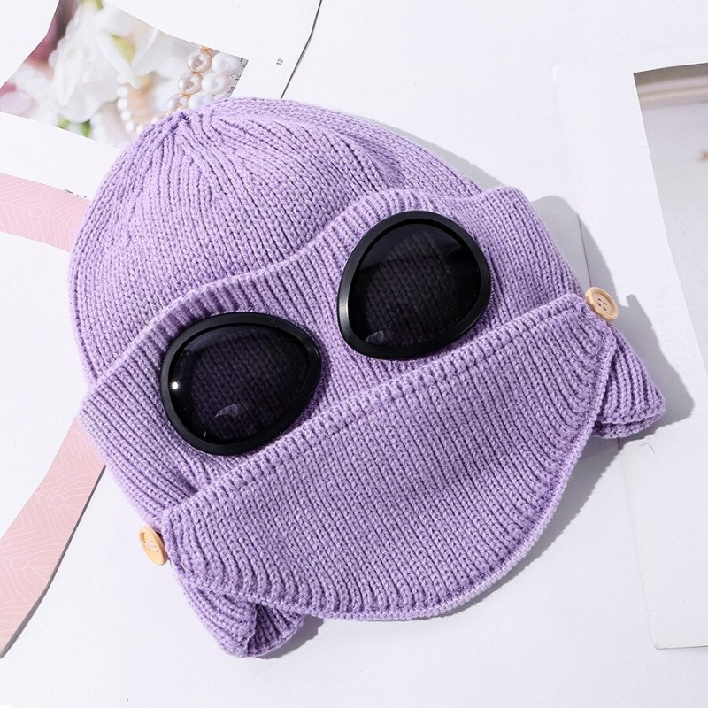 Warm winter knitted hat - with glasses - ears / mouth protectionDiagnosis