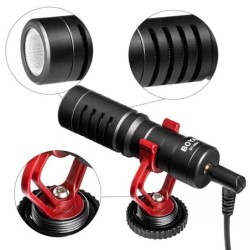 BOYA BY-MM1 - microphone - with fur - video record - for iPhone X 8 7 Huawei Nikon Canon DSLRMicrophones