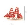 Elegant brooch - with red sailboatBrooches