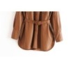 Vintage loose leather jacket - with beltJackets