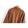 Vintage loose leather jacket - with beltJackets