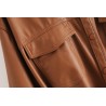 Vintage loose leather jacket - with beltJackets