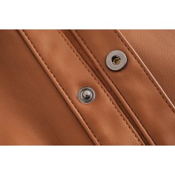 Vintage loose leather jacket - with beltJackets