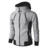 Fashionable men's hoodie - with turtleneck - long sleeves / pockets / zippersHoodies & Sweatshirt
