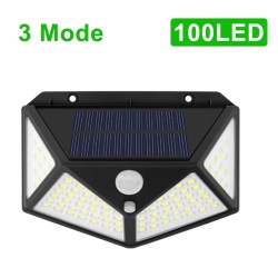 Outdoor / garden solar light - lamp - waterproof - motion sensor - 3-modes - 100 LEDSolar lighting