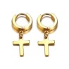 Earrings with cross - unisex - stainless steelEarrings