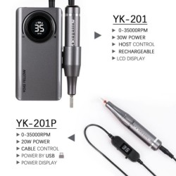 Professional nail drill machine - electric nail file - for manicure / pedicure - rechargeable - 35000 RPM - 30WNail drills
