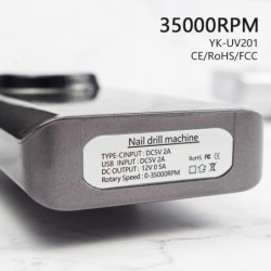 Professional nail drill machine - electric nail file - for manicure / pedicure - rechargeable - 35000 RPM - 30WNail drills