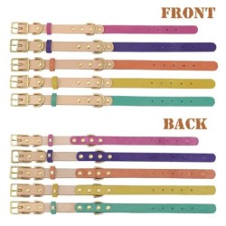 Leather collar - for dogs / cats - personalized pet name - phone number - ID tagCollar & Leads