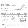 Transparent sexy pumps - silver high heels with rivets - pointed toeHigh heels