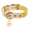 Leather collar - for dogs / cats - personalized pet name - phone number - ID tagCollar & Leads