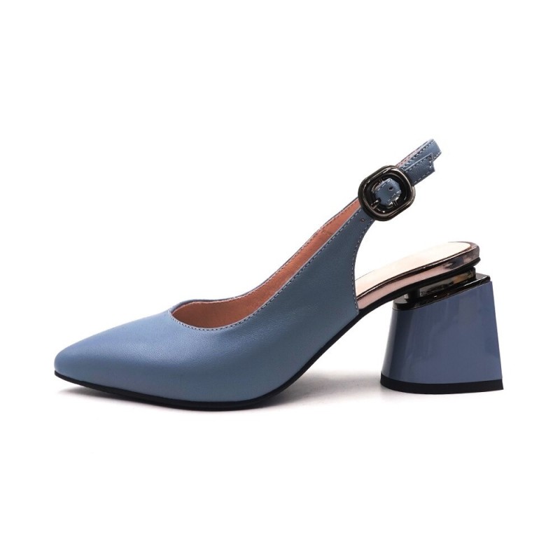 Elegant sandals - slingback pumps - genuine leatherHigh heels