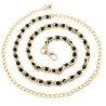 Fashionable metal belt - long thin chain - with colorful beads - adjustableBelts