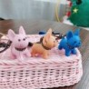 Leather keychain - with French Bulldog dogKeyrings
