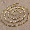 Fashionable metal belt - long thin chain - with colorful beads - adjustableBelts