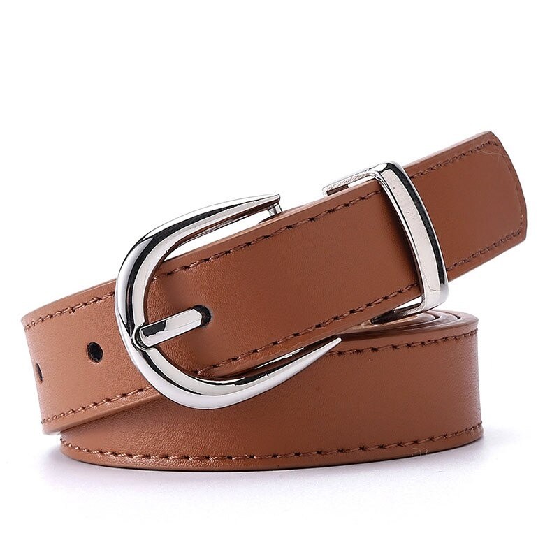 Luxurious leather belt - with alloy buckleBelts