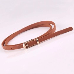 Elegant thin leather belt - adjustableBelts