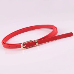 Elegant thin leather belt - adjustableBelts