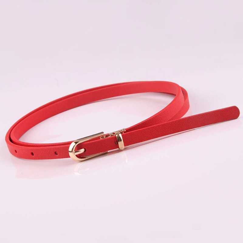 Elegant thin leather belt - adjustableBelts