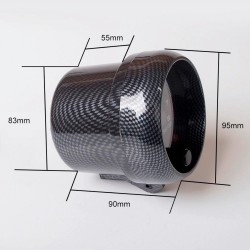 Tachometer meter with LED - 3 3/4" 12V - car gauge - 0-8000 RPM - carbon - 3.75 Inch 95mmStyling parts