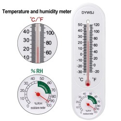 Wall hanging thermometer - temperature / humidity meter - indoor / outdoor - 23cmThermometers