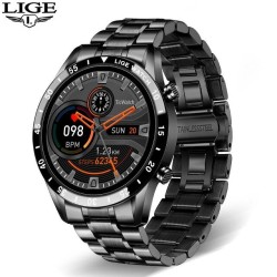 LIGE - Smart Watch - touch screen - fitness tracker - blood pressure - waterproof - Bluetooth - Android iOSSmart-Wear