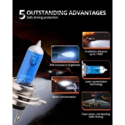 Halogen bulb - H7 - H4/9003/HB2 Hi/Lo - 12V - car / motorcycle headlight lampHalogen lights