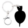 Metal keychain with acrylic red radishKeyrings