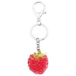 Metal keychain with acrylic raspberryKeyrings