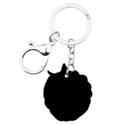 Metal keychain with acrylic raspberryKeyrings