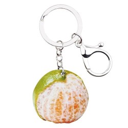 Metal keychain - with acrylic tangerineKeyrings