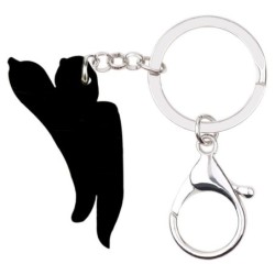 Metal keyring - with acrylic green peppersKeyrings