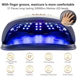 Professional nail lamp - dryer - with 4 timer setting / handle - UV - 57 LED - 114WNail dryers