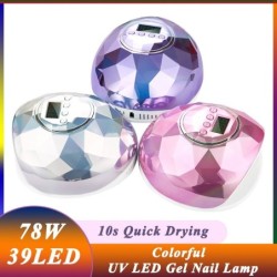Professional nail dryer - UV lamp - 78W - 39 LED - LCD display - aurora designNail dryers